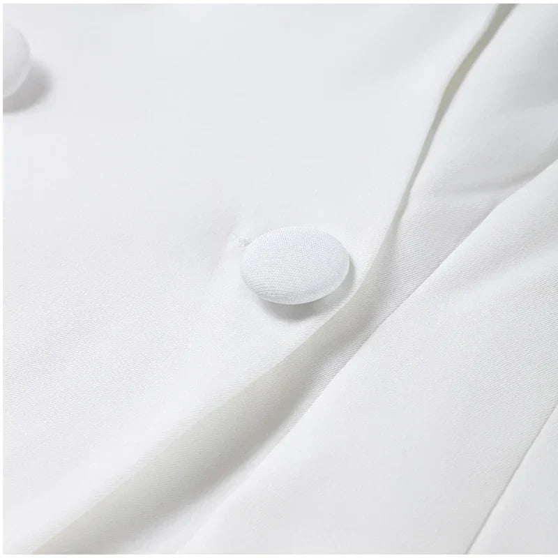 סט שני חלקים אלגנטי חצאית מידי ובלייזר בעיצוב מחויט ויוקרתי - PAS