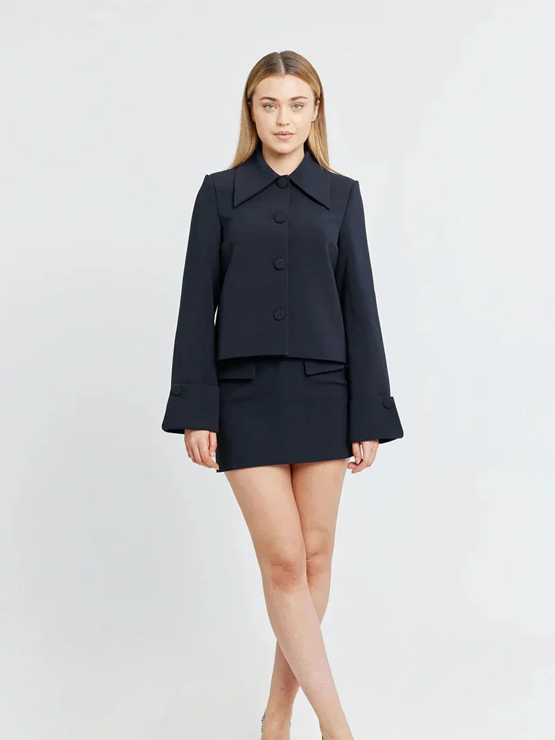 סט שני חלקים מחויט בלייזר וחצאית מיני - מויה